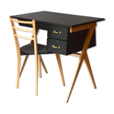 child's desk and chair