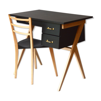 child's desk and chair