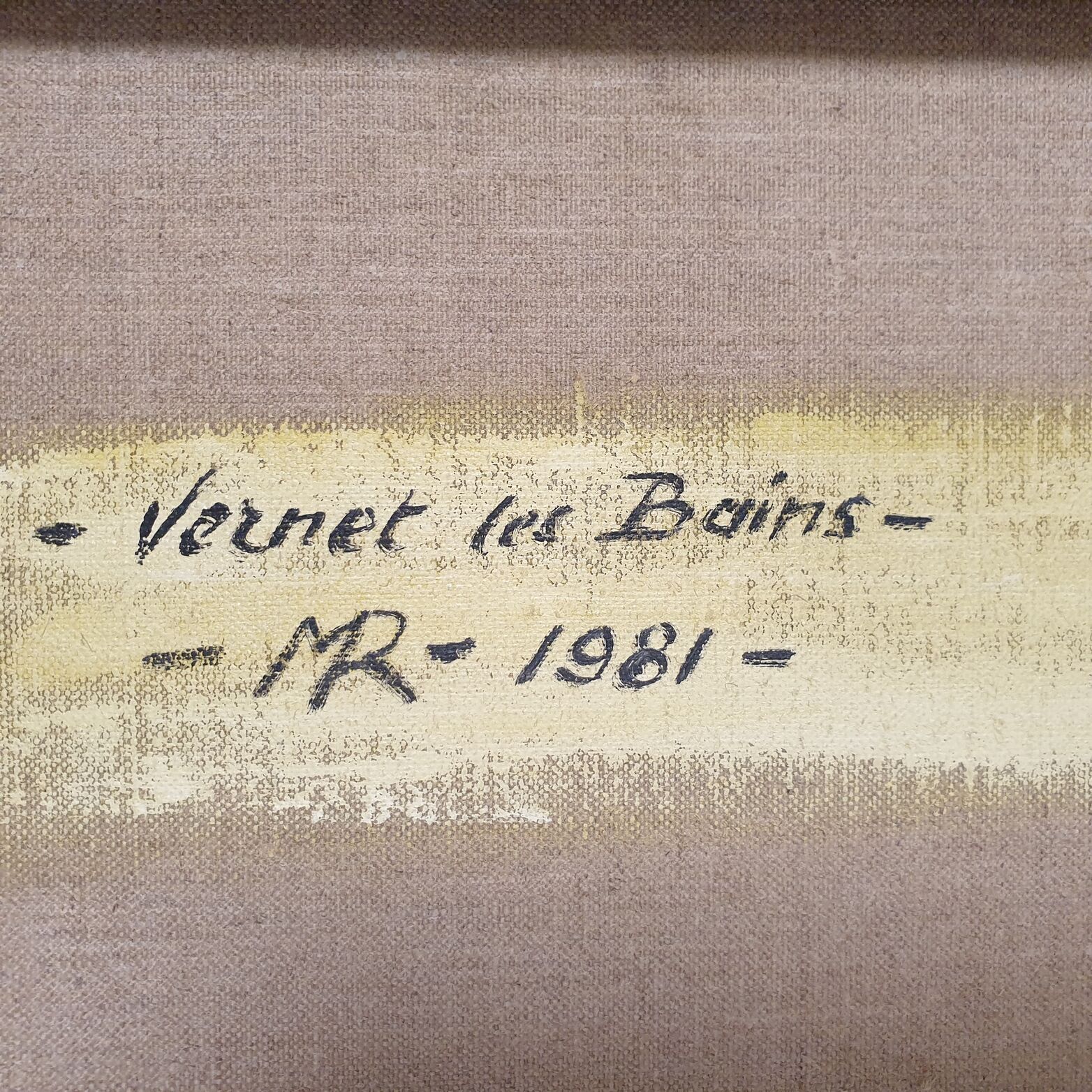 Maurice Rogue Oil on canvas located in vernet les bains dated 1981