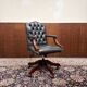 Fauteuil président Chesterfield noir anglais
