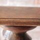 Vintage turned wooden press screw column