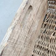 Lot de 2 anciens grands paniers à bûches bois et osier