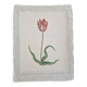 La Roche Laffitte (Born in 1943) - Watercolour drawing on silk - Tulip