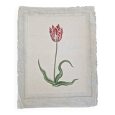 Dessin à l'aquarelle sur soie - Tulipe - La Roche Laffitte (Né en 1943)