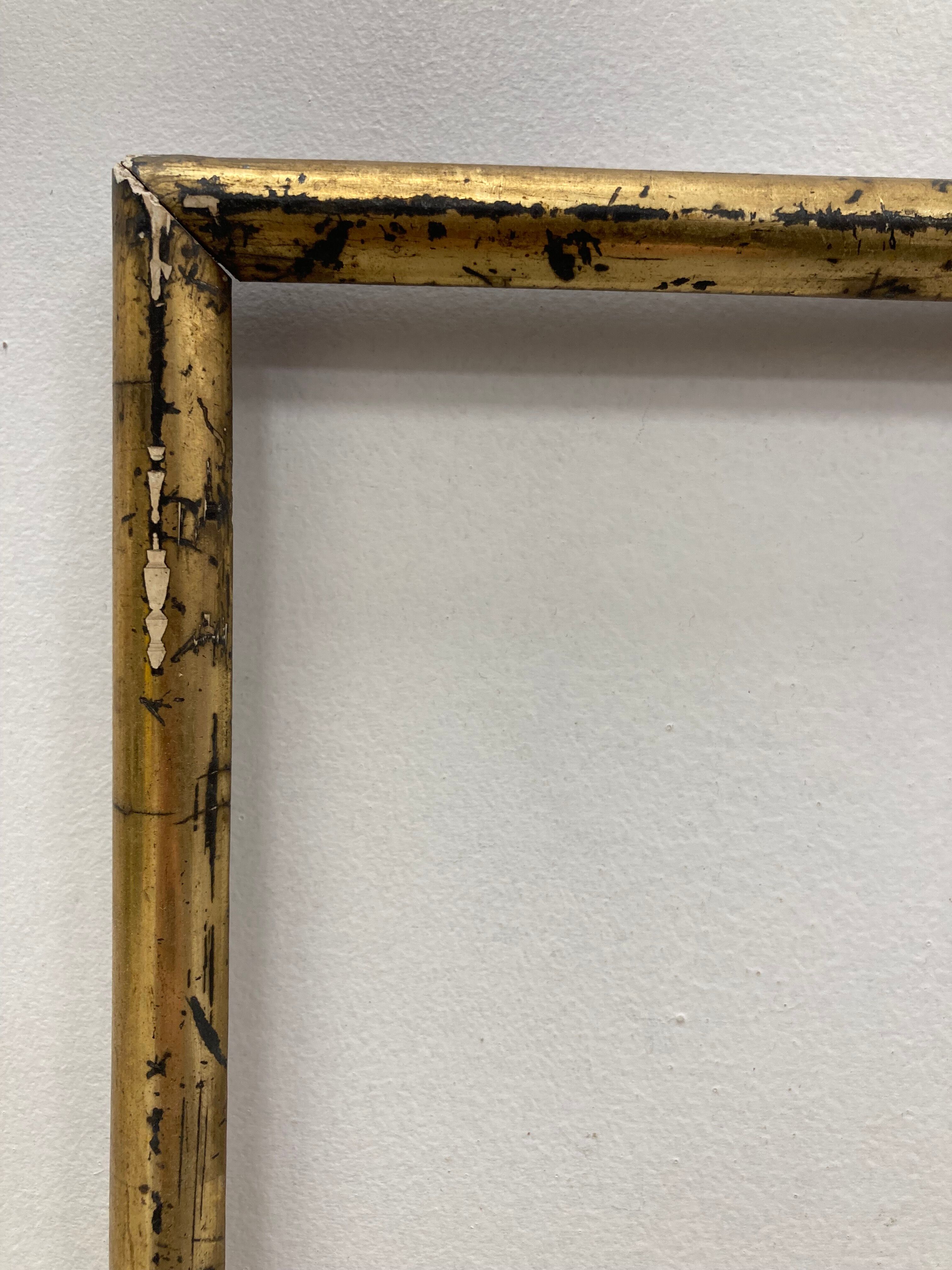 Vintage patinated golden frame