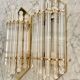 Venini wall lamps glass murano structure gold Italy 90s