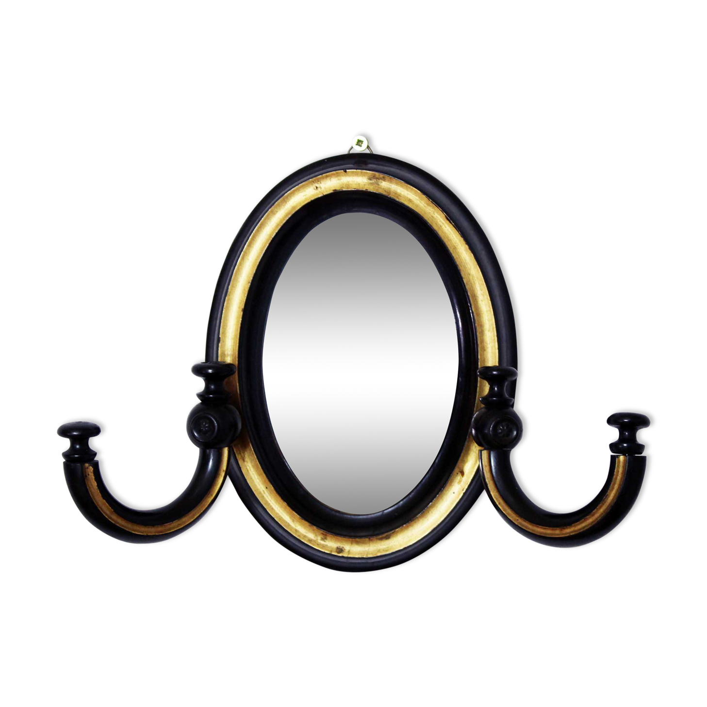 Very rare mirror Napoleon III with jewelry wear hooks  16x22cm