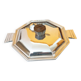 Art Deco plate 1930 silver metal