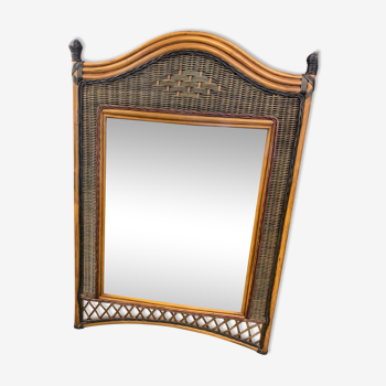 Vintage rattan mirror - 85x125cm