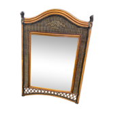 Vintage rattan mirror - 85x125cm