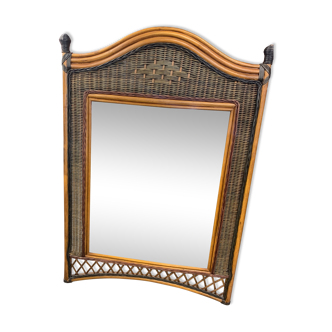 Vintage rattan mirror - 85x125cm