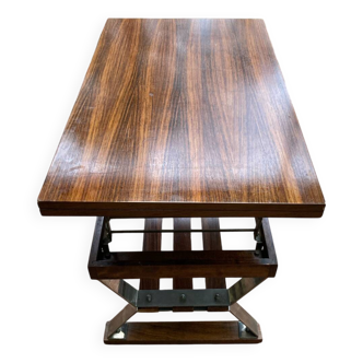 System table, portfolio, design teak veneer 80s