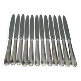 12 silver metal knives