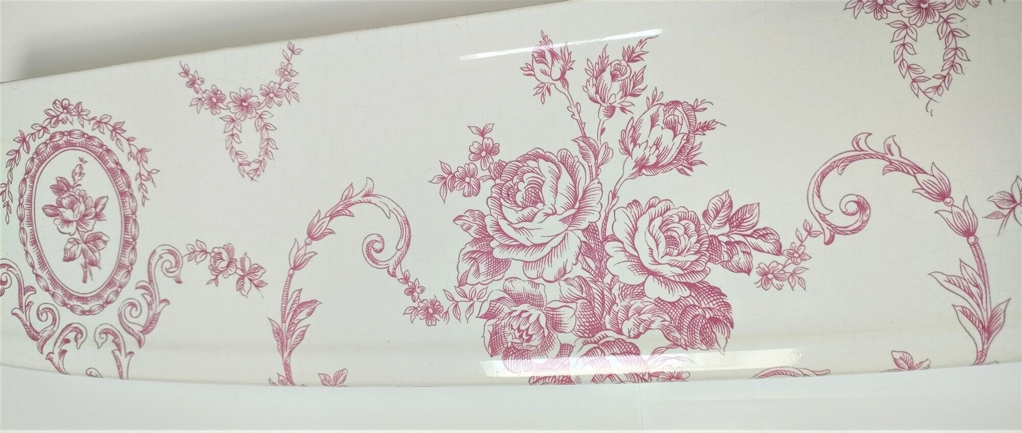 shelf porcelain earthenware of Paris floral decoration style toile de Jouy