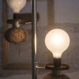 Rare double voltage lamp, cork spheres, Germany 60s