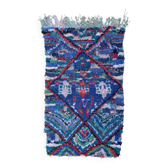 Colorful Boucherouite Moroccan rug - 74 x 129 cm