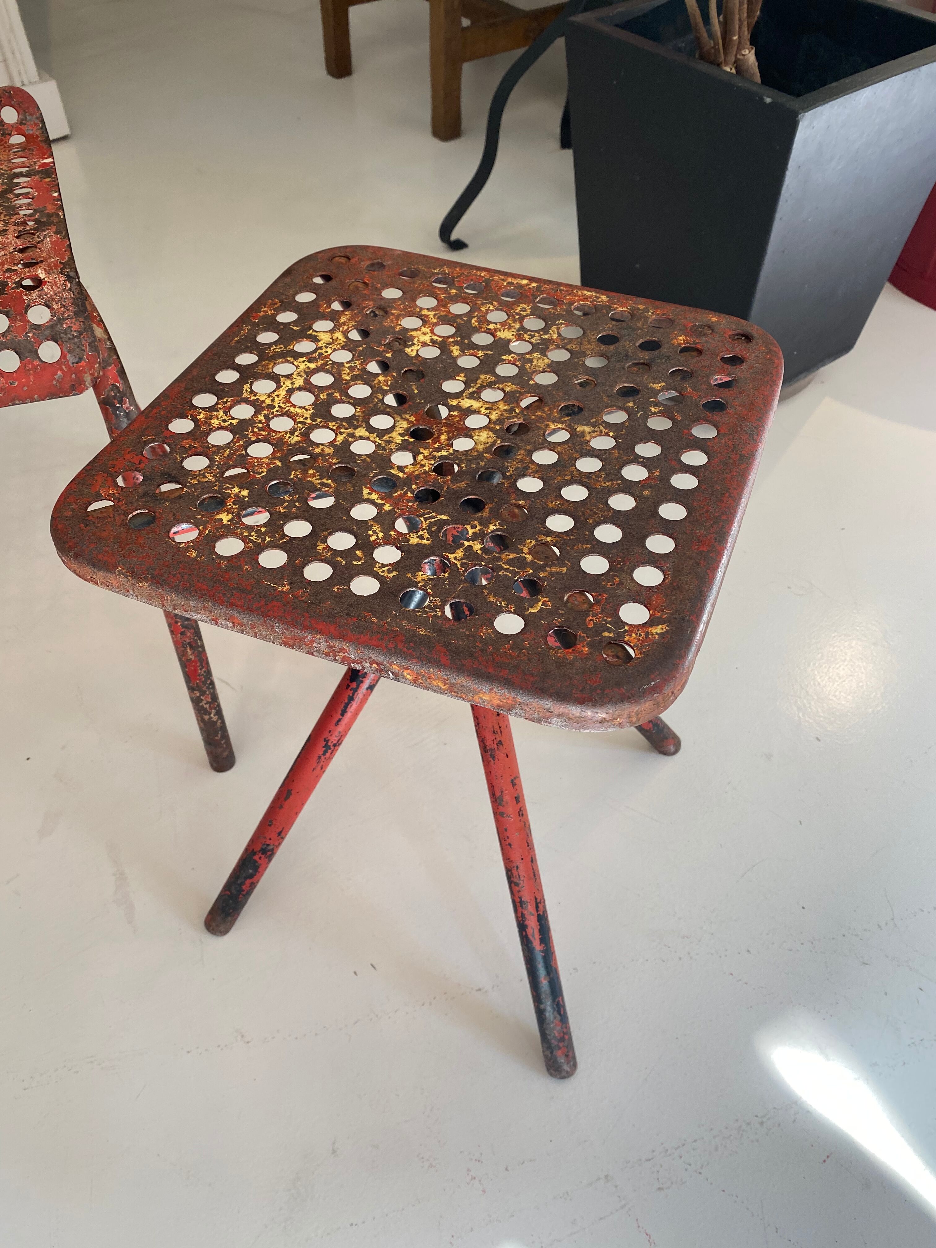 Antique chair by René malaval with its table