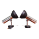 Pair of chromed metal wall lights, Boulanger, 1970s