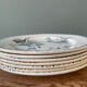 Set of 7 flat plates Terre de Fer XIXth "Madrid"