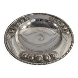 Art Deco silver plated footed bowl by Romepla 1930 floral decoration