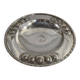 Coupe sur pied en métal argenté Art Déco par Romepla, 1930