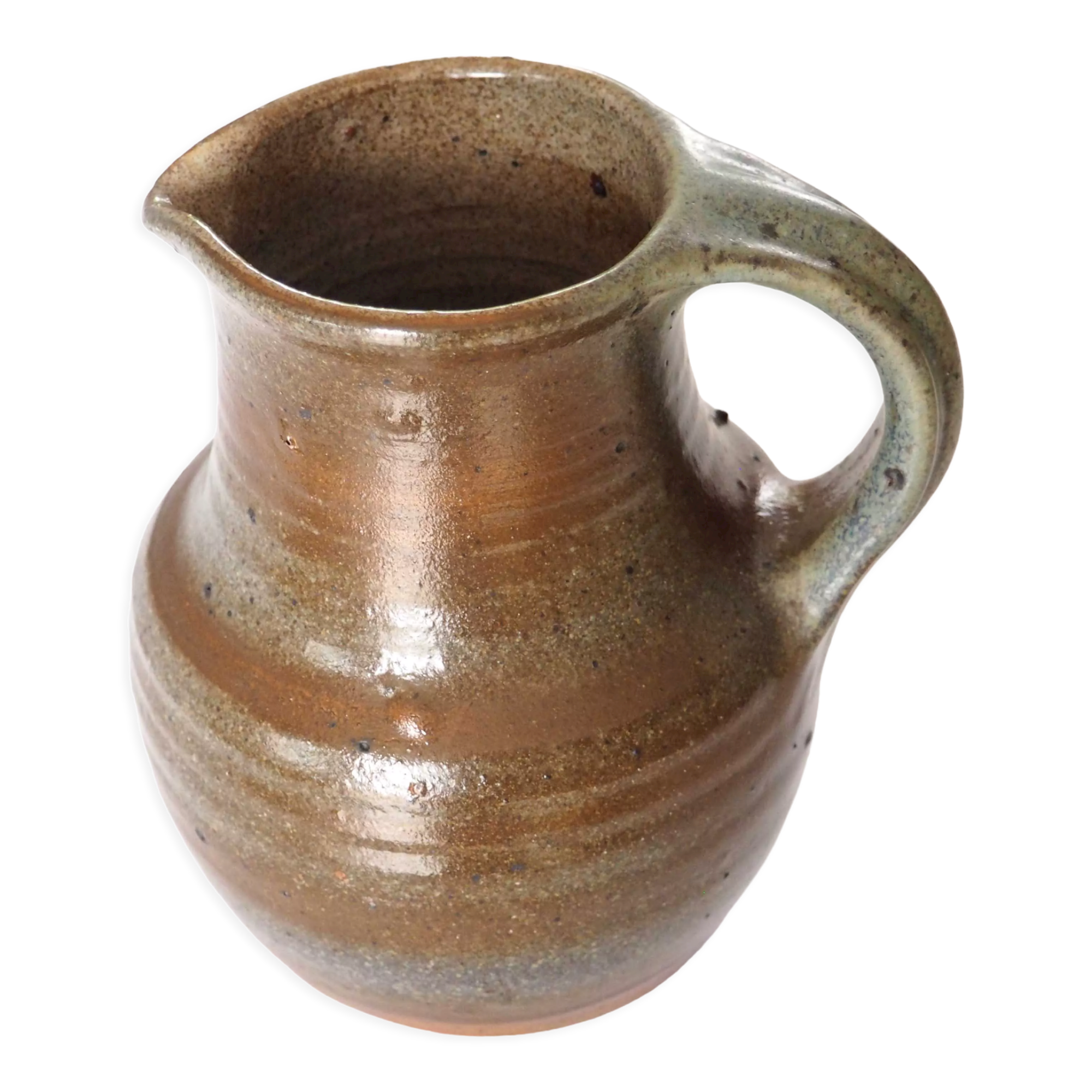 Signed stoneware pitcher