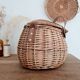 Panier ou besace de pêcheur en rotin
