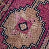 3x10 pastel pink & blue vintage rug