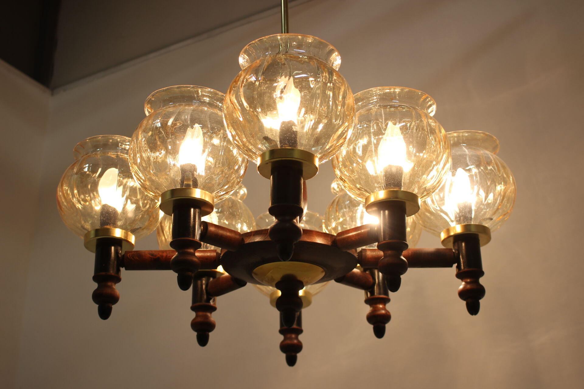 Mid-century big chandelier, 1960