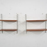 Set of two book shelves in the style of string, sweden 1950's