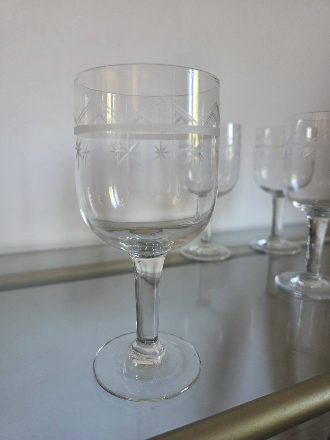 Engraved vintage glasses
