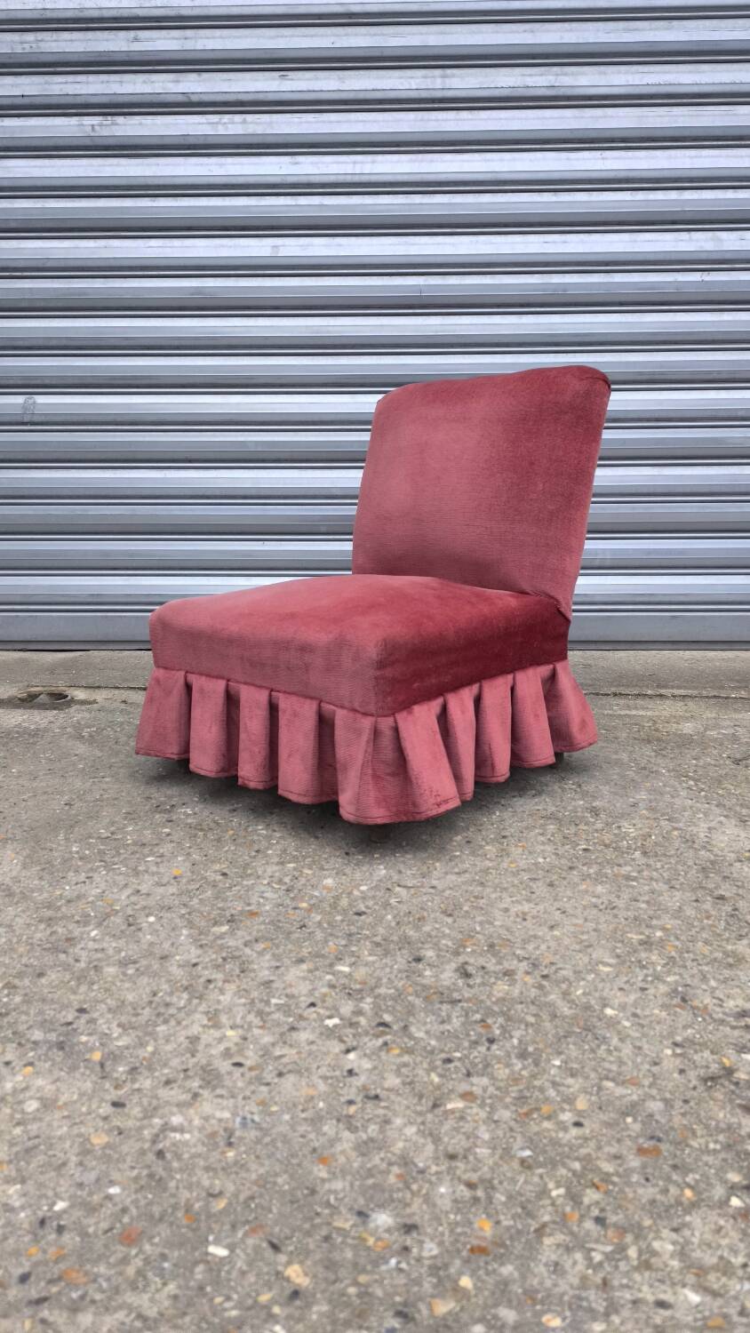 Pink velvet cocktail chair