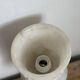 Vintage lamp in sculpted alabaster - flower shape