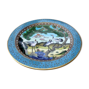 Assiette en bronze cloisonné