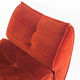 Vintage velvet lounge chair. Distributed by Cinna. France 1980s.