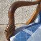 Armchair backrest rounded fish head