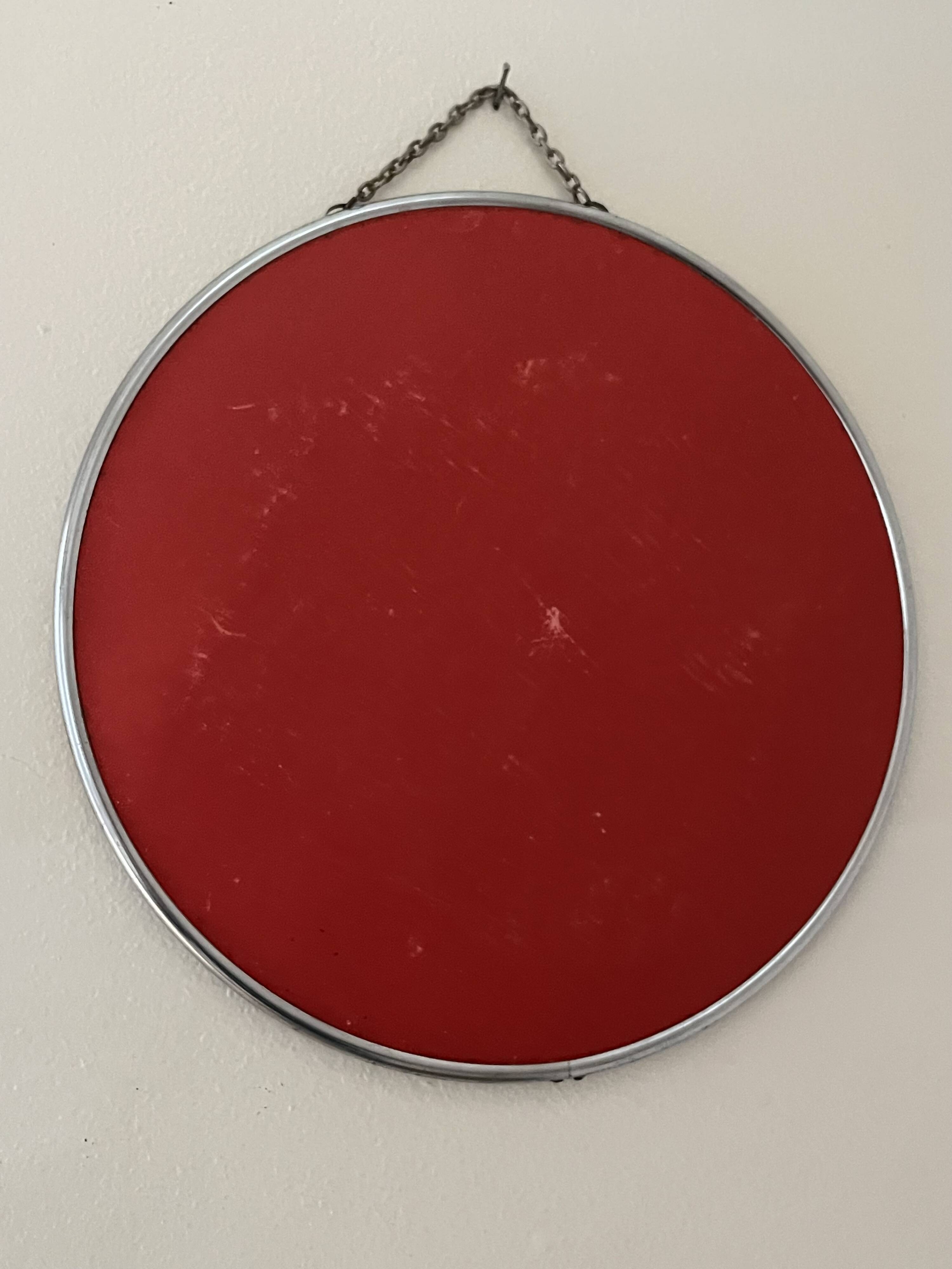 Round barber mirror