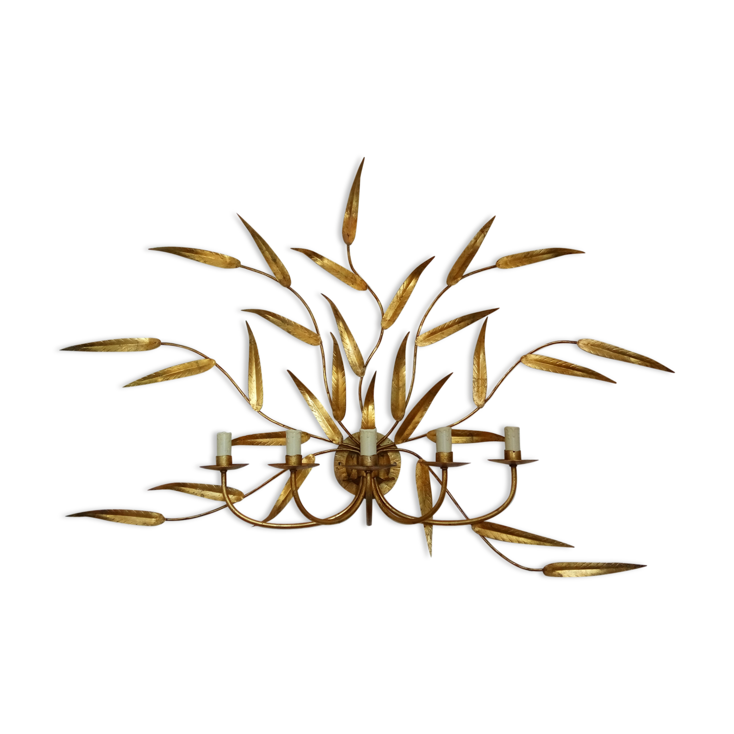 Bamboo leaves wall light