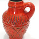 Superb pair of red vases by Bodo Mans for Bay 1960-1970's