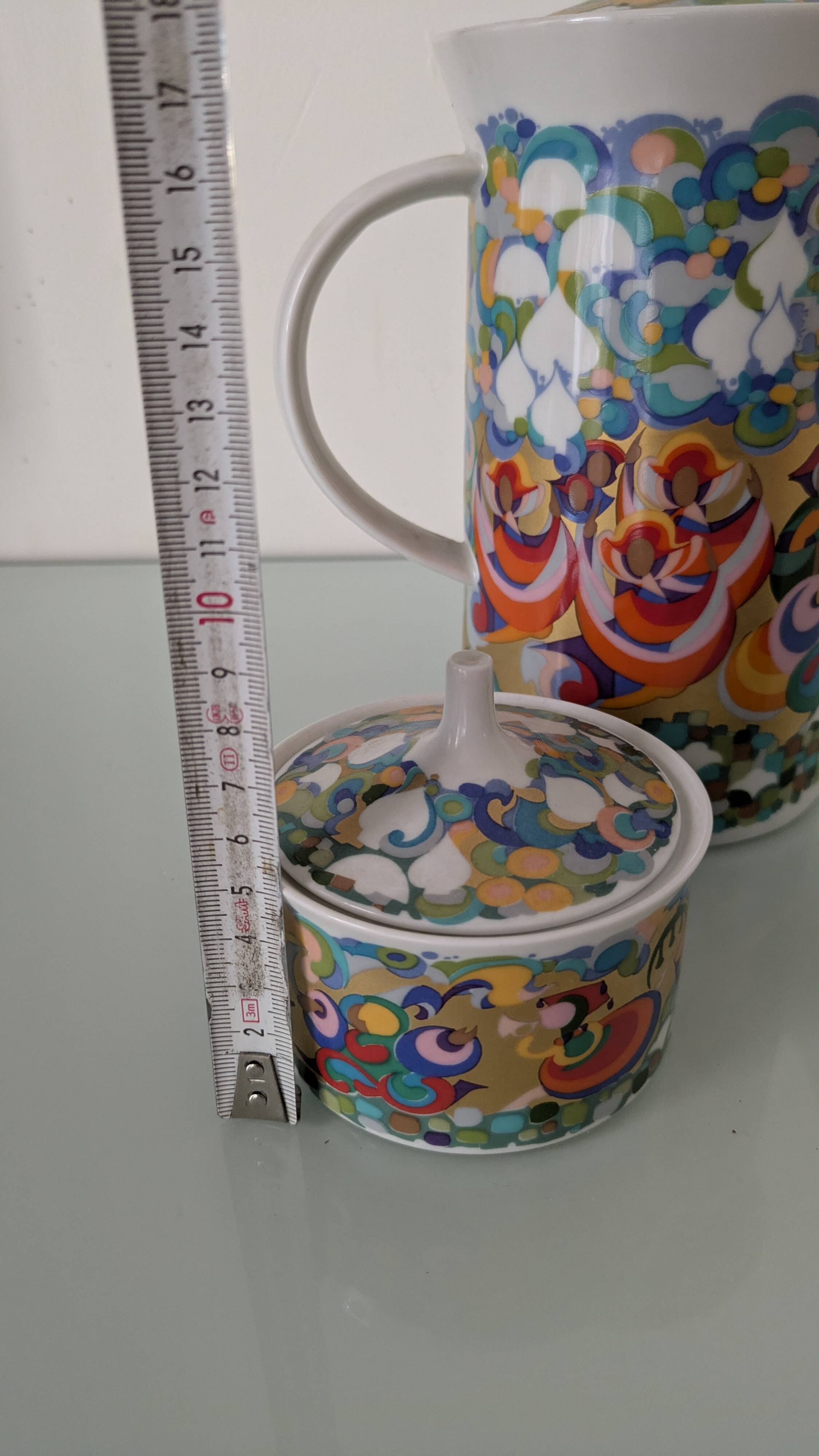 Coffee pot or teapot, sugar bowl and milk jug Petruschka Rosenthal