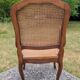 Antique Louis XV Style Armchair 20th Century Oak Caning Office Living Room