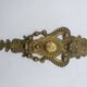 Brass lion head. Furniture decoration, leftover knocker or large nail cover?
