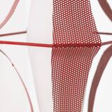 Vintage 70's pendant lamp metal and glass italian design