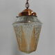 Vintage hanging lamp with glass shade