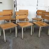 Wooden and iron chair suites from the 70's