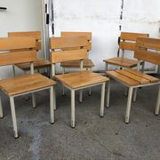 Wooden and iron chair suites from the 70's