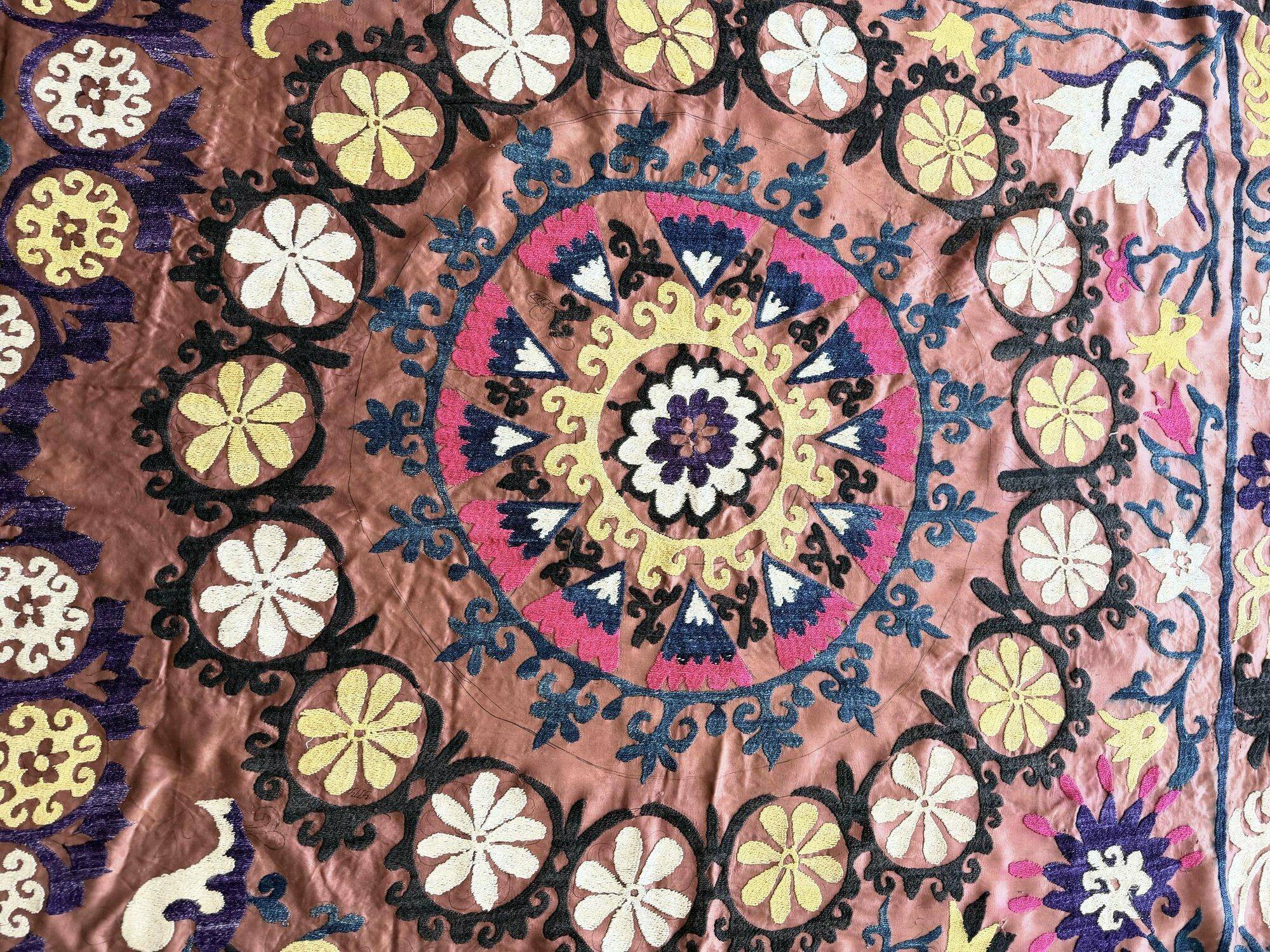 Vintage hand-embroidered tablecloth 135x280 cm