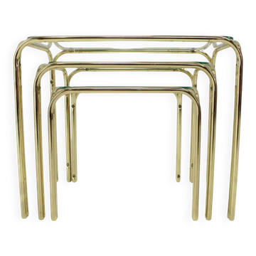 Set of three midcentury nesting tables / around 1980s