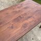 Farmhouse dining table in solid wood with 1 drawer, 1930, 209x80cm.