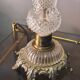 glass and brass lamp 1950 elec ok: 42x17, very good condition